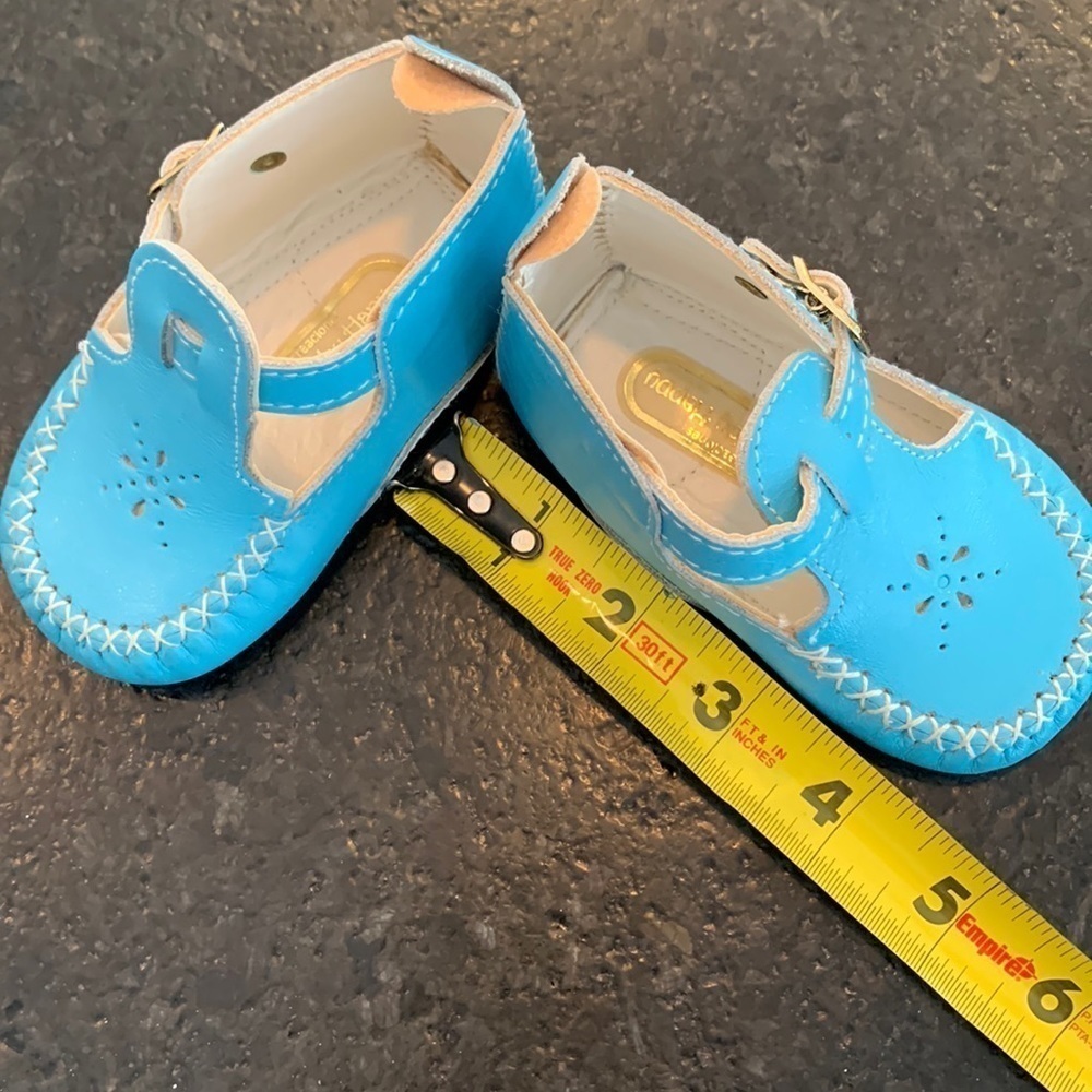 Baby Happy shoes blue moccasins Spring Easter shoes Venezuela boho vintage